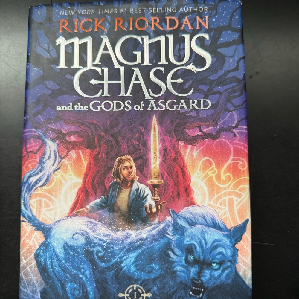 Magnum Magnus Chase Book with Blue and Red Cover
